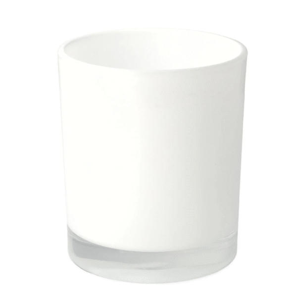 Opaque White Oxford Style Candle Jar